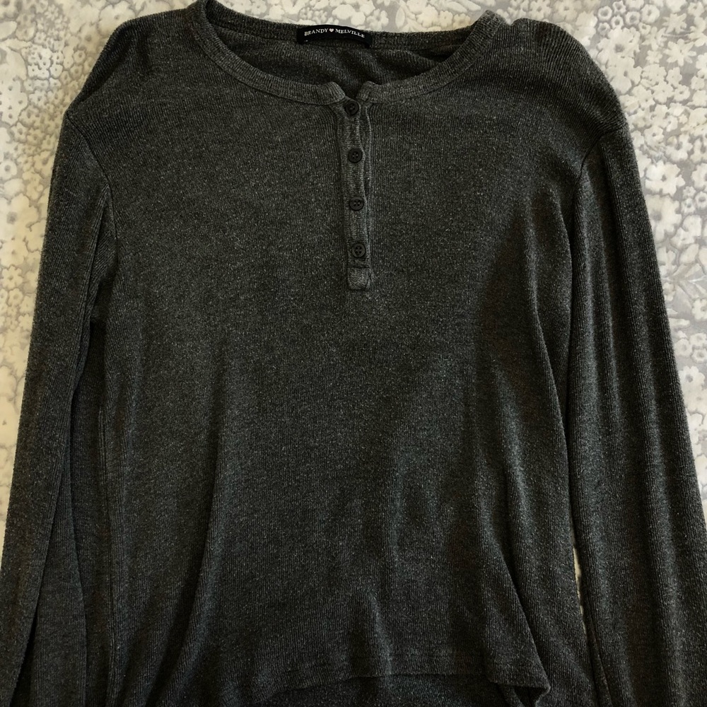 Brandy Melville Dark Grey Long Sleeve Size Small